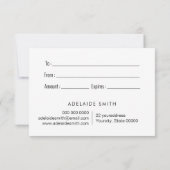 Logo Türkis Geschenkgutschein (Rückseite)