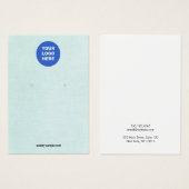 Logo-Türkisfarbene Leinenkarte hinzufügen (Vorne & Hinten)