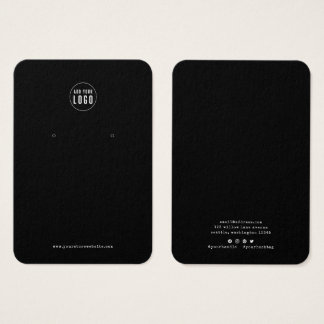 Logo Typewriter Custom Color Earring Display Card