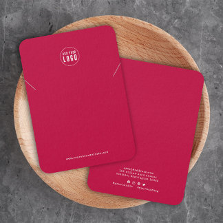 Logo Typewriter Custom Color Necklace Display Card