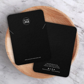 Logo Typewriter Custom Color Necklace Display Card