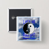 Logo u. Himmel-Entwurfs-Knopf Button (Vorne & Hinten)