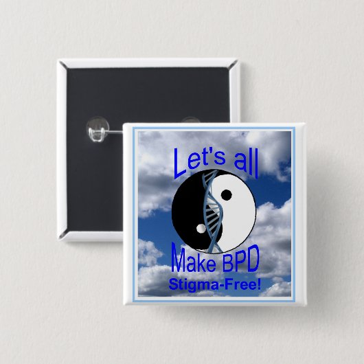 Logo u. Himmel-Entwurfs-Knopf Button (Vorne & Hinten)