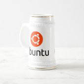 Logo Ubuntus Linux Bierglas (Vorderseite Links)