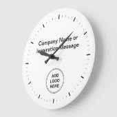 Logo-Uhr für Bürofirmen Große Wanduhr (Winkel)