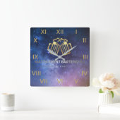 Logo-Uhr Quadratische Wanduhr (Zuhause)