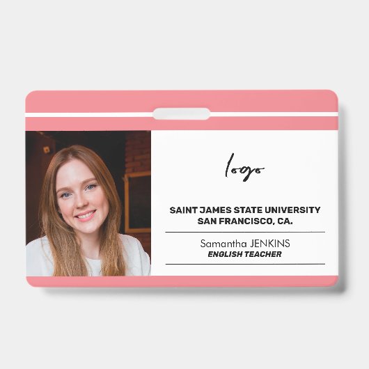 Logo und Barcode-Vorlage für das benutzerdefiniert Ausweis (Vorderseite)