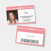 Logo und Barcode-Vorlage für das benutzerdefiniert Ausweis (Vorder- & Rückseite)