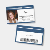 Logo und Barcode-Vorlage für das benutzerdefiniert Ausweis (Vorder- & Rückseite)
