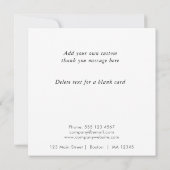 Logo und benutzerdefinierter Text hochladen Modern Dankeskarte (Rückseite)