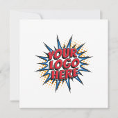 Logo und benutzerdefinierter Text hochladen Modern Dankeskarte (Vorderseite)