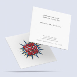 Logo und benutzerdefinierter Text hochladen Modern Dankeskarte