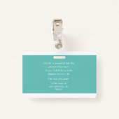 Logo und Foto der Mitarbeiter Ausweis (Rückseite mit Klammer)