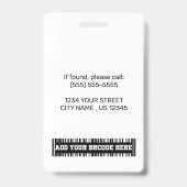 Logo und Foto der Mitarbeiter des Custom Hospital Ausweis (Rückseite)