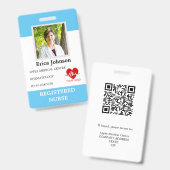 Logo und Foto-ID der Mitarbeiter des Krankenhauses Ausweis (Vorder- & Rückseite)