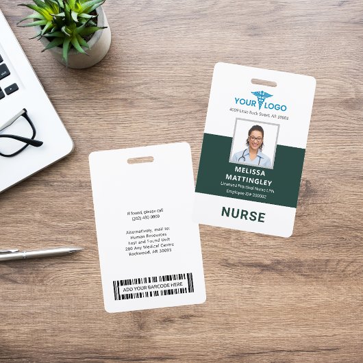 Logo und Foto-ID des Krankenhauses Ausweis