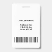 Logo und Foto-ID des Technologieunternehmens Mitar Ausweis (Rückseite)