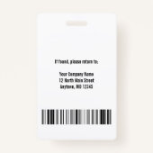 Logo und Foto-ID des Technologieunternehmens Mitar Ausweis (Rückseite)