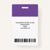 Logo und Foto-ID für personalisierte Krankenhausmi Ausweis (Rückseite)