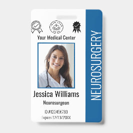 Logo und Foto-ID für personalisierte Krankenhausmi Ausweis