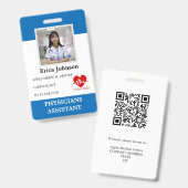 Logo und Foto-ID für personalisierte Krankenhausmi Ausweis (Vorder- & Rückseite)