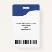 Logo und Foto-ID für personalisierte Krankenhausmi Ausweis (Rückseite)