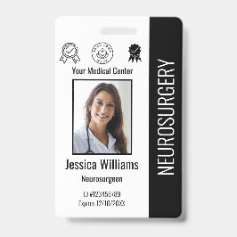 Logo und Foto-ID für personalisierte Krankenhausmi Ausweis