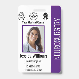 Logo und Foto-ID für personalisierte Krankenhausmi Ausweis