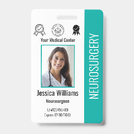 Logo und Foto-ID für personalisierte Krankenhausmi Ausweis