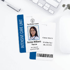 Logo und Foto-ID für personalisierte Krankenhausmi Ausweis