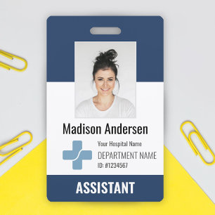 Logo und Foto-ID für personalisierte Krankenhausmi Ausweis