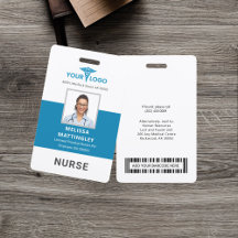 Logo und Foto-ID für personalisierte Krankenhausmi