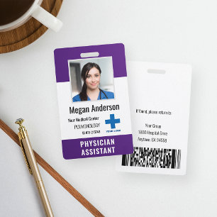 Logo und Foto-ID für personalisierte Krankenhausmi Ausweis