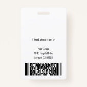 Logo und Foto-ID für personalisierte Krankenhausmi Ausweis (Rückseite)