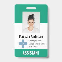 Logo und Foto-ID für personalisierte Krankenhausmi