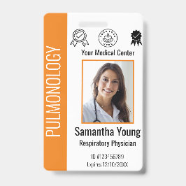 Logo und Foto-ID für personalisierte Krankenhausmi Ausweis