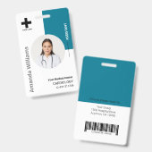 Logo und Foto-ID für personalisierte Krankenhausmi Ausweis (Front & Back)