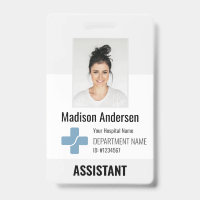 Logo und Foto-ID für personalisierte Krankenhausmi