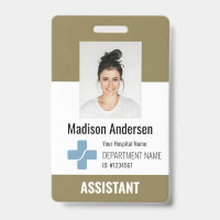 Logo und Foto-ID für personalisierte Krankenhausmi