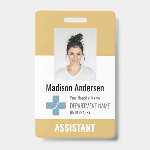 Logo und Foto-ID für personalisierte Krankenhausmi Ausweis