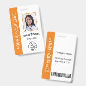 Logo und Foto-ID personalisierter medizinischer Mi Ausweis (Front & Back)