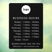 LOGO und Geschäftszeiten | Benutzerdefiniertes Dek Fensteraufkleber (Blatt 3)