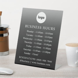 LOGO und Geschäftszeiten | Gradient | Stehendes Ze Sockelschild