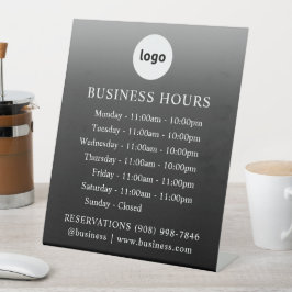 LOGO und Geschäftszeiten | Gradient | Stehendes Ze Sockelschild