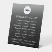 LOGO und Geschäftszeiten | Gradient | Stehendes Ze Sockelschild (Vorderseite)