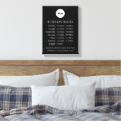 LOGO und Geschäftszeiten | Stretchige Leinwand (Insitu (Schlafzimmer))