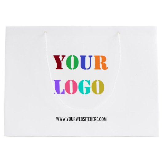 Logo und Geschenktasche für benutzerdefinierte Unt Große Geschenktüte (Vorderseite)