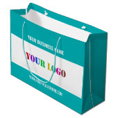 Logo und Geschenktasche für benutzerdefinierte Unt Große Geschenktüte (Vorderseite Schrägansicht)