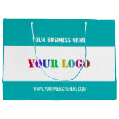Logo und Geschenktasche für benutzerdefinierte Unt Große Geschenktüte (Rückseite)