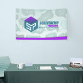 Logo und Hintergrund von Scriveremo Banner (Messeveranstaltung)